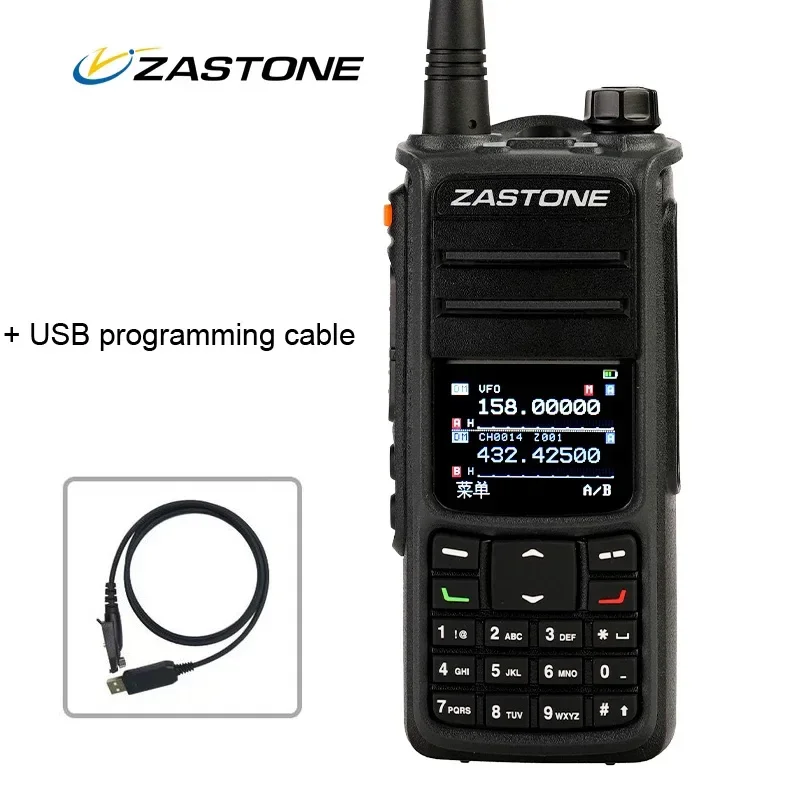 

ZASTONE UV008 DMR Digital Radio IP67 Waterproof With GPS Tri Band 136-174mhz 200-299mhz 300-520mhz 10W Long Range Walkie Talkie