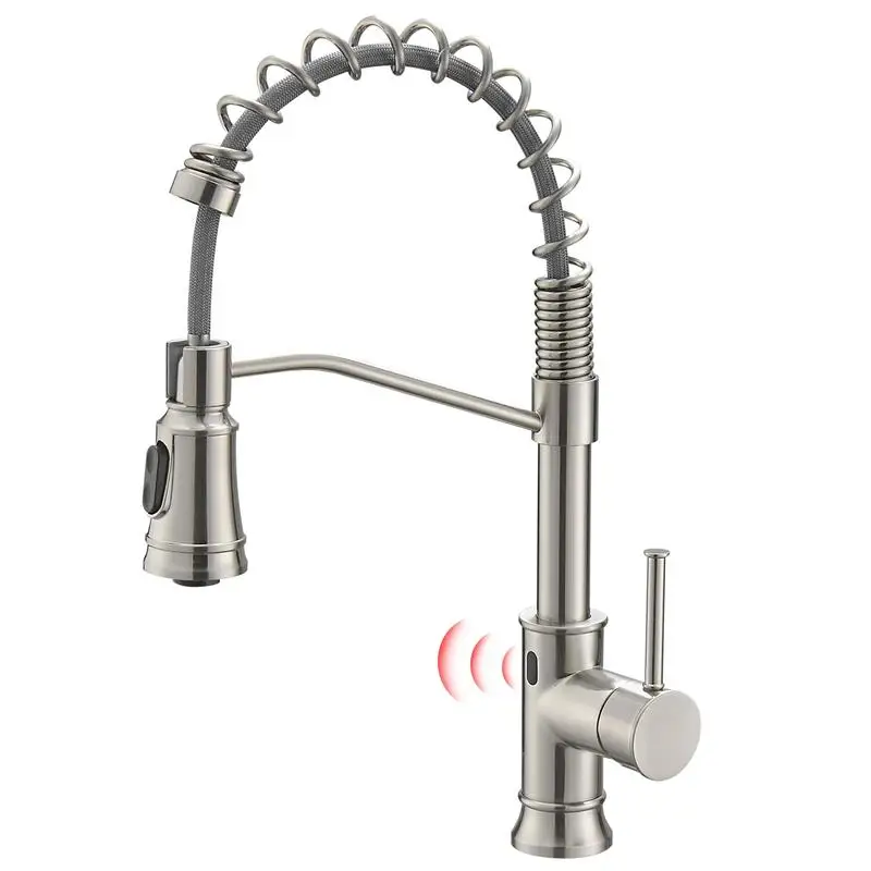 

Hands-Free Automatic Smart Kitchen Faucet, Touchless Design for Convenient Daily Use, Easy Installation, Stylish Chrome Finish,