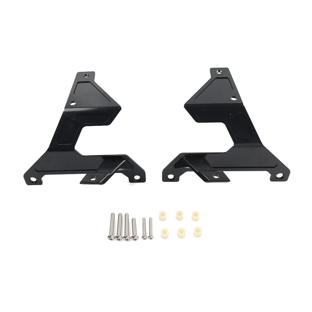 A-Pillar Light Dual Mounting Bracket Windshield Base For Jeep Gladiator JT 2020-2024 Steel Black