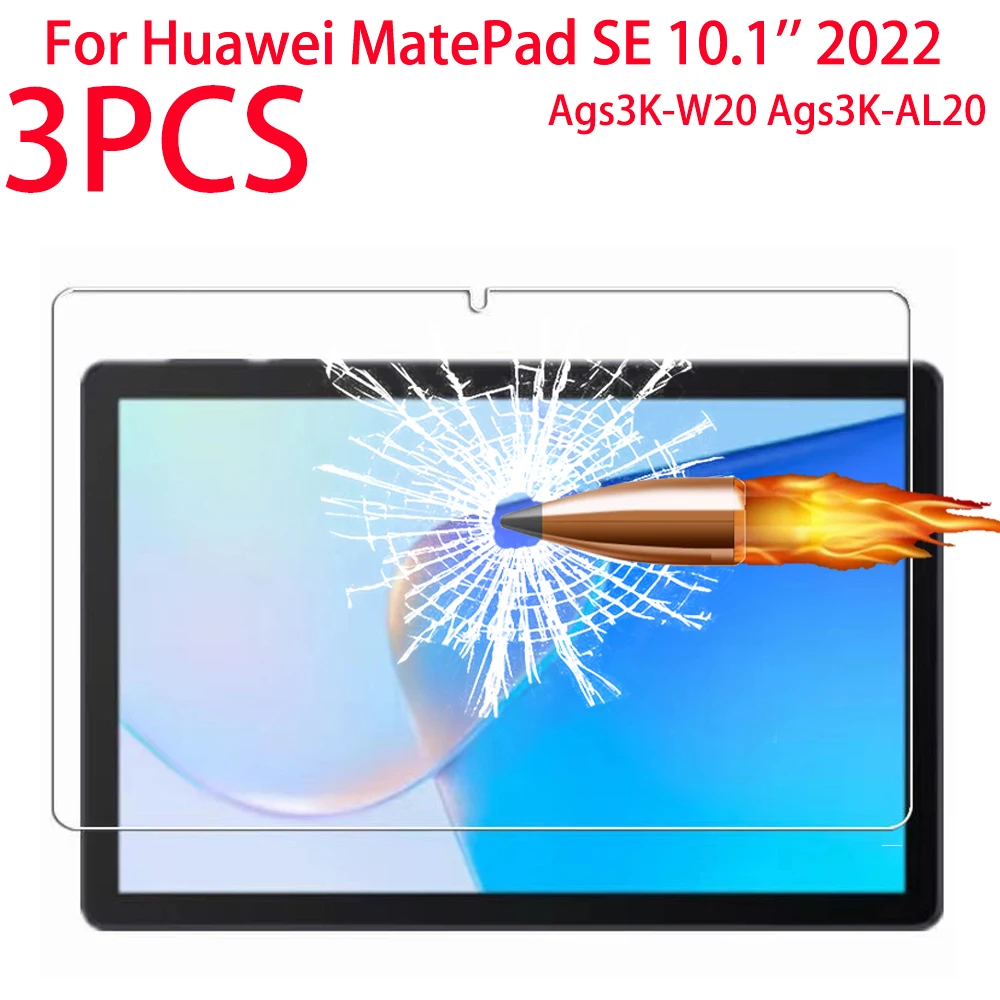 3 Packs Tempered Glass Screen Protector For Huawei MatePad SE 10.1 inch 2022 Ags3K-W20 Ags3K-AL20 protective film For Matepad SE