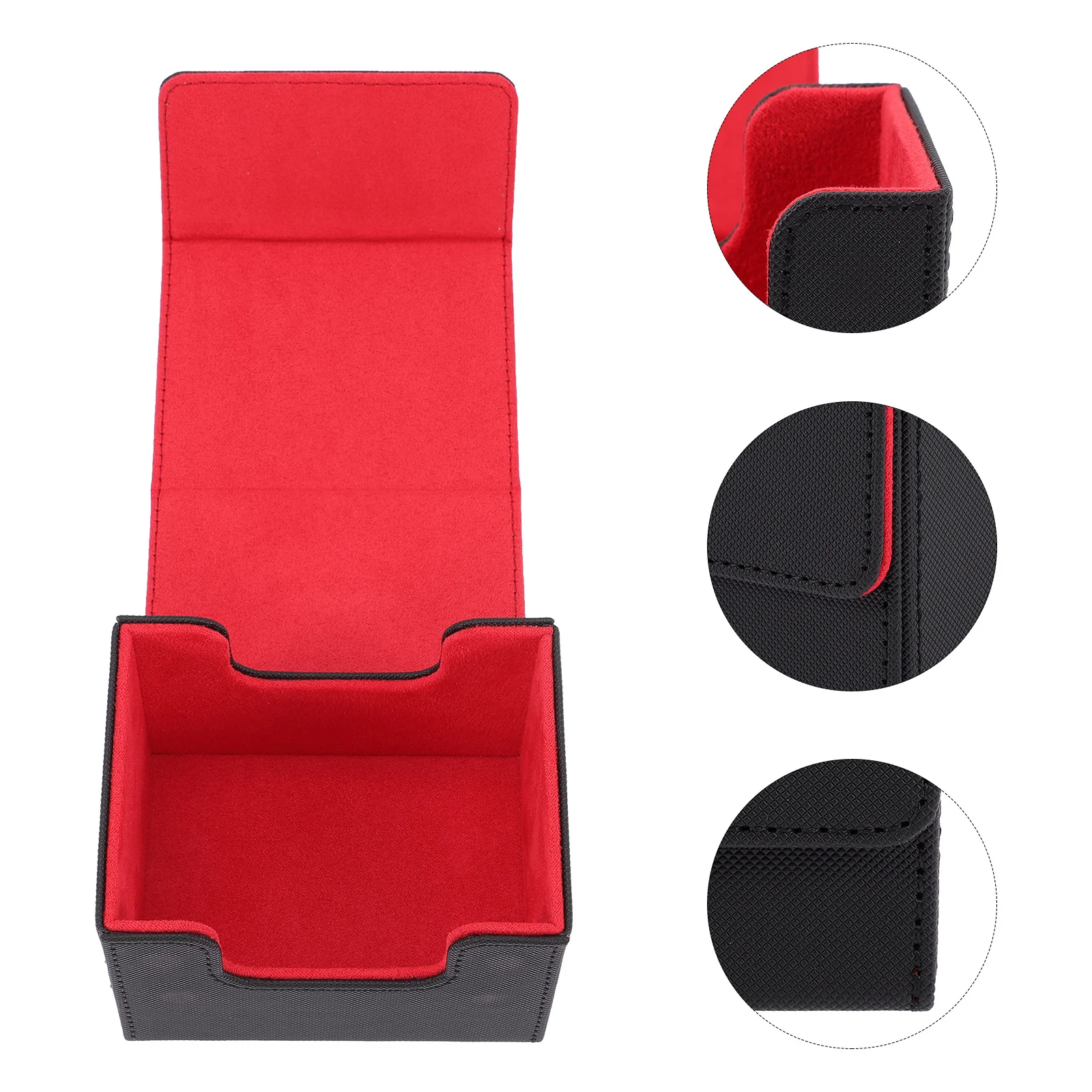 

Stylish Games Cards Box for Poker Cards Storage Organizer Water Resistant PU Case for Card Collectors Travel Use