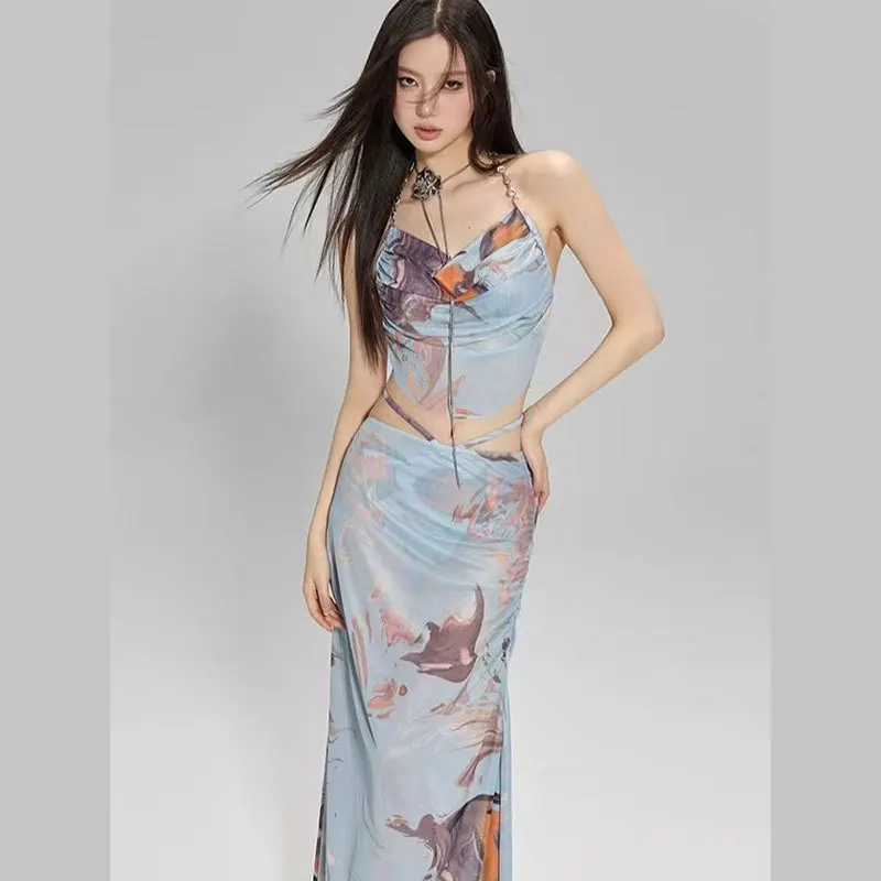 

2025 Women's Slimming 3-Piece Bikini Set with Split Skirt And Cover-Up Long Beach Vacation Swimsuit Separate Sexy Swimwear