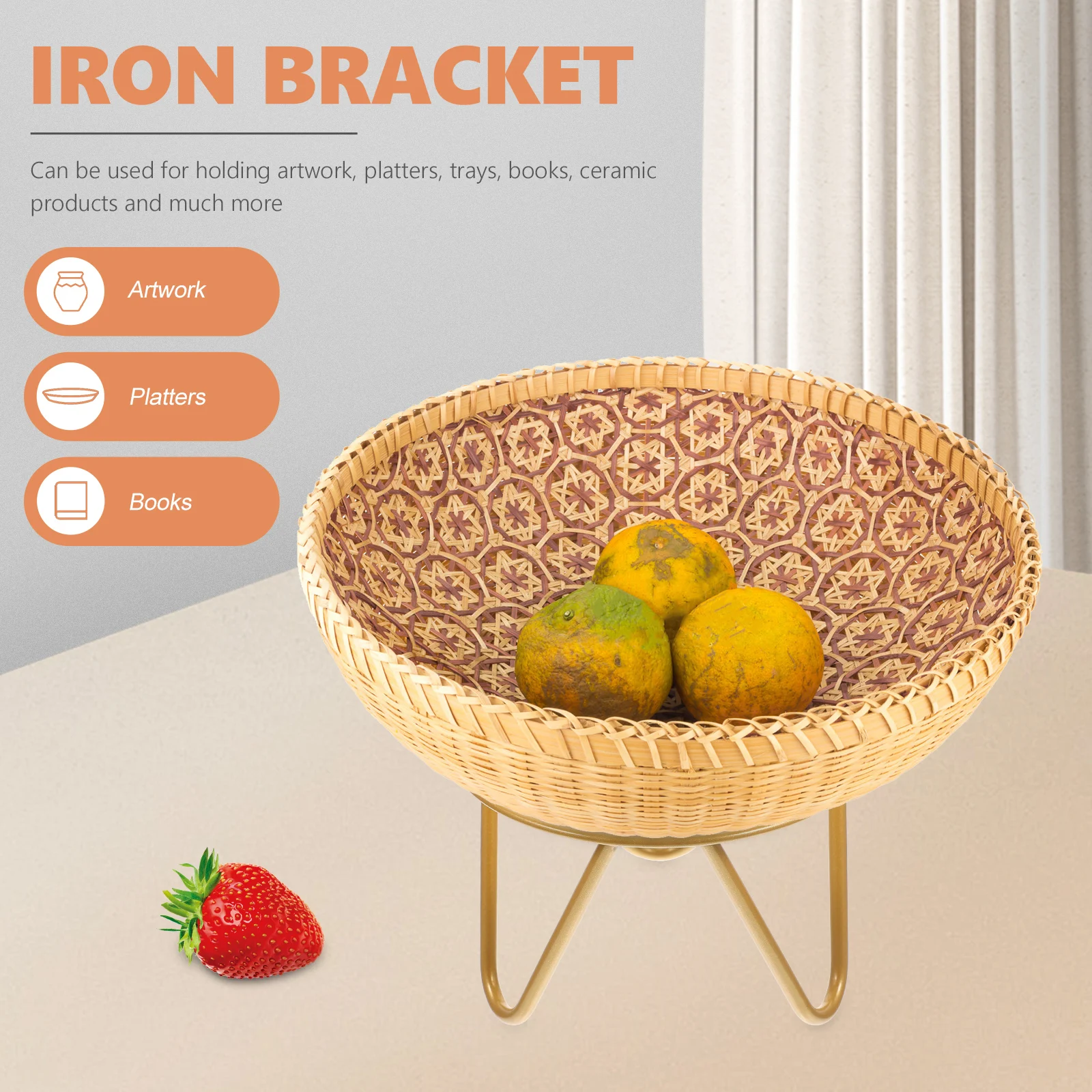 

Iron Display Stands Metal Storage Holders Practical and Sturdy for Holding Ceramic Products Platters Books Home Decor