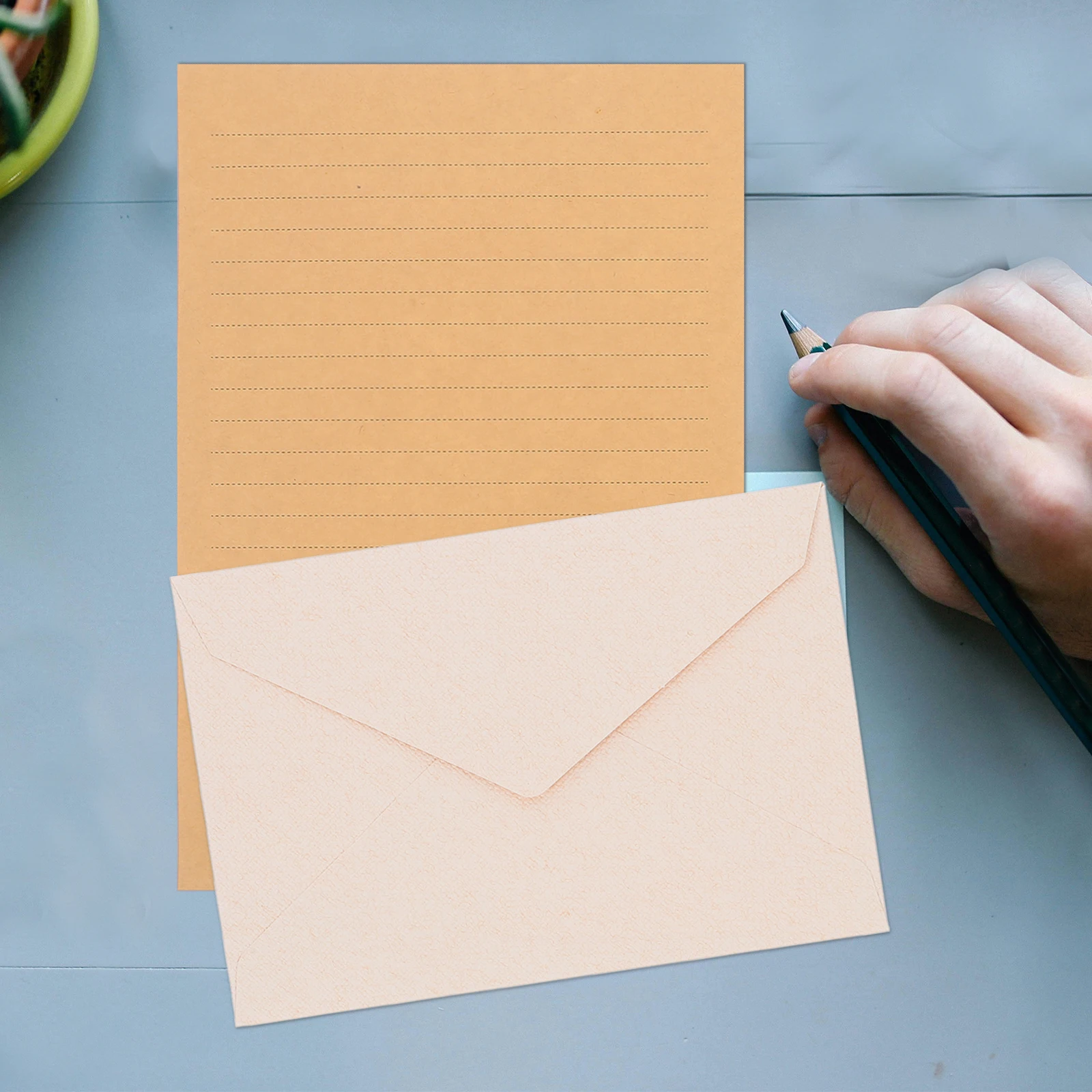 

Linen Envelope Letter Paper Set Thick Smooth Writing Vintage Creative Stationery Practical Lightweight Portable