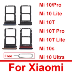 Sim Card Slot Tray Holder For Xiaomi Mi 10 10T Pro Lite Mi 10 Ultra Mi 10s SIM Tray Adapter Repalcement Parts With Eject Pin