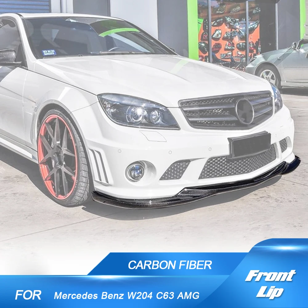 

Carbon Fiber/ FRP Front Bumper Diffuser Lip Spoiler For Mercedes-Benz C Class W204 C63 AMG Sedan & Coupe 2009 -2011 Car Styling