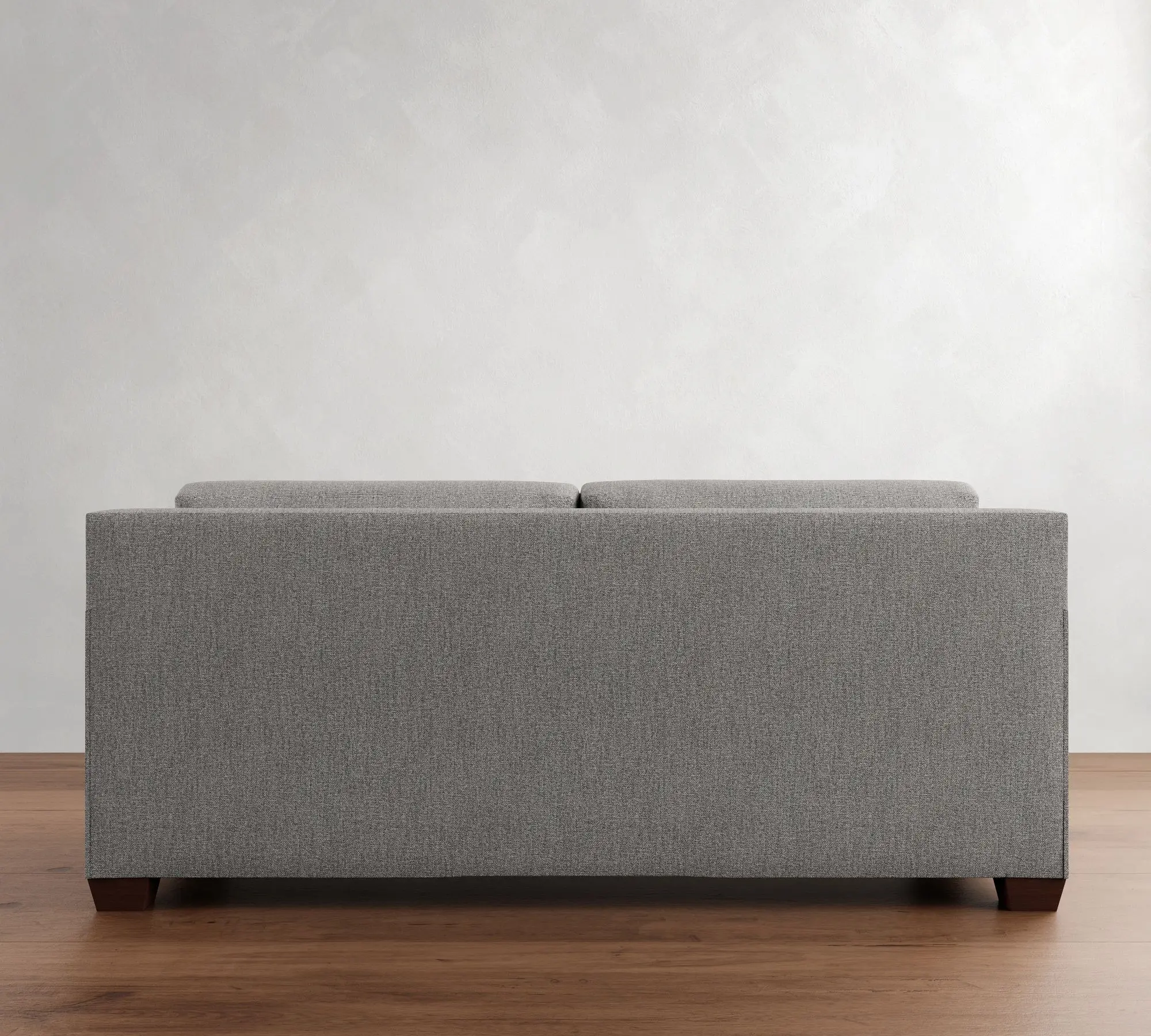 Square Arm  Square Tapered  Espresso Finish Loose Cushions Down Blend Wrapped No Sag Steel Sinuous Springs Compressed  Sofa