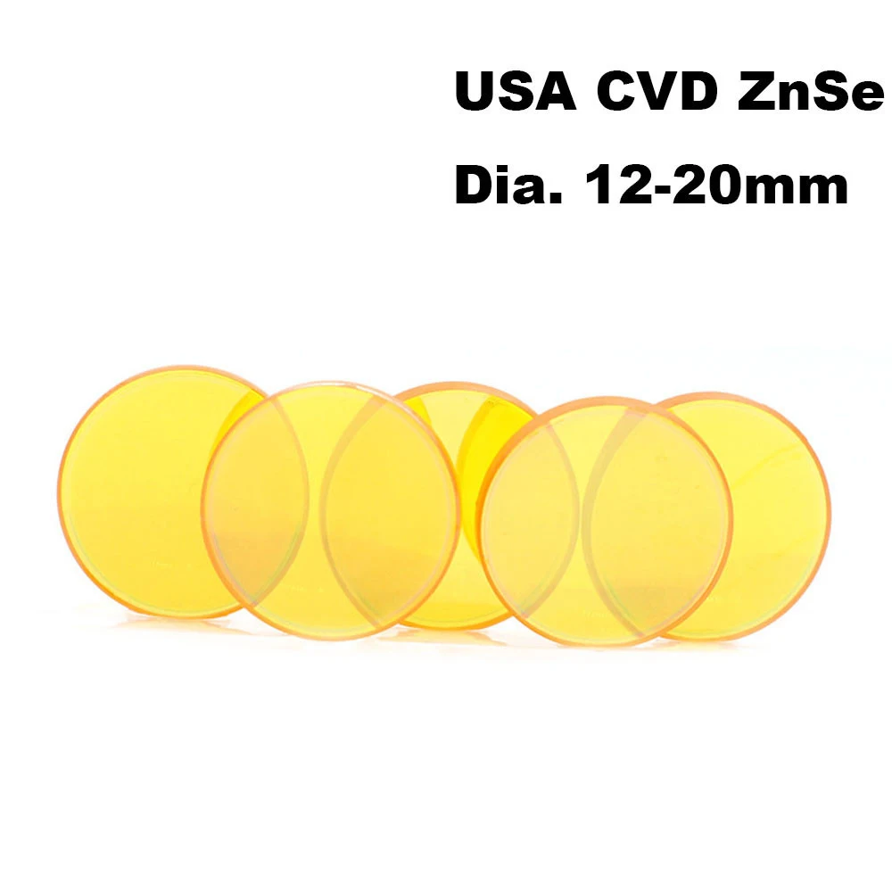 Lensa Fokus Laser CVD ZnSe AS DIA 12 15 18 19.05 20 FL 38.1 50.8 63.5 76.2 101.6 127Mm untuk Mesin Pemotong Ukiran Laser CO2