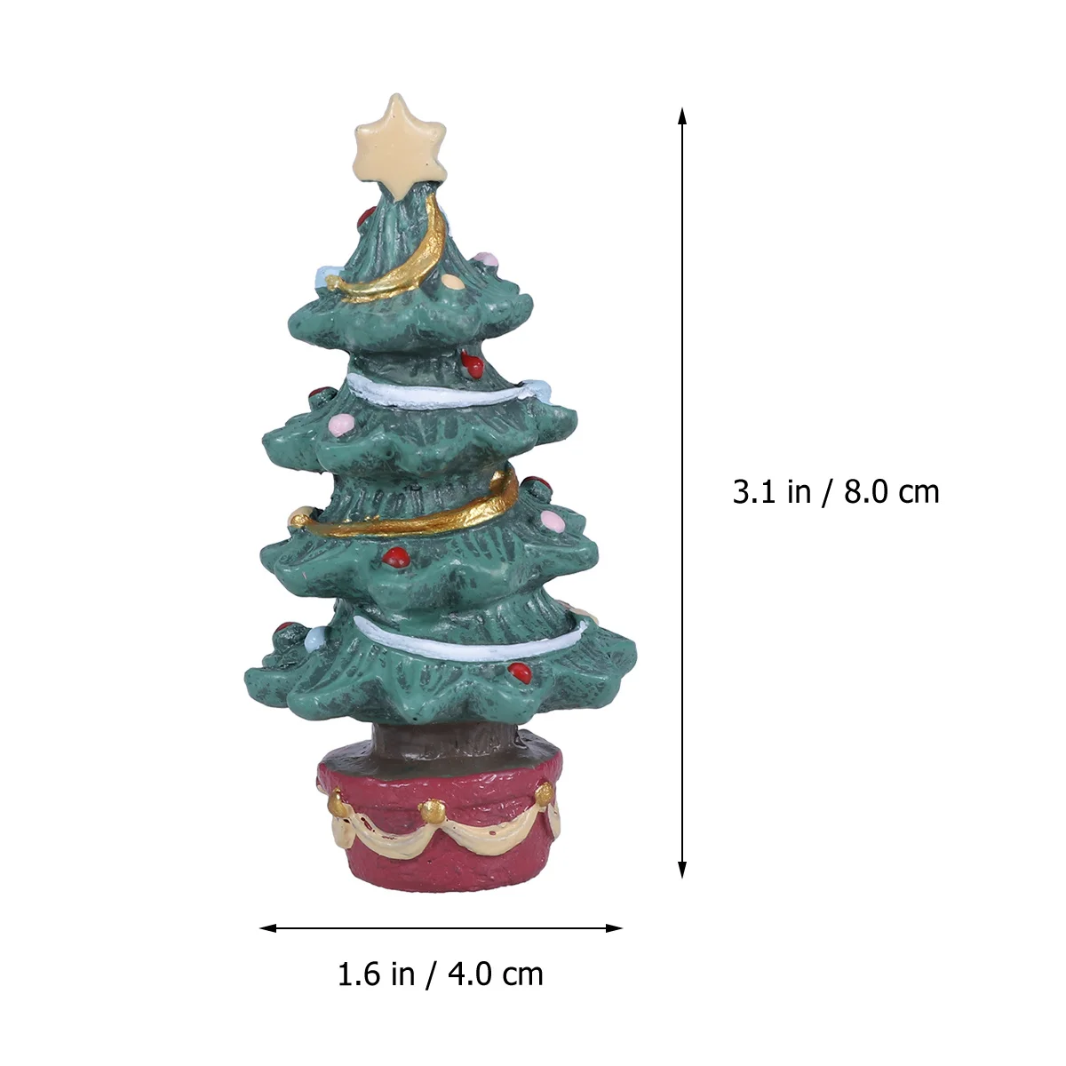 

Christmas Mini Resin Tree Craft Ornament Lightweight Desktop Decoration Miniature Christmas Decor Miniature Desktop Decoration