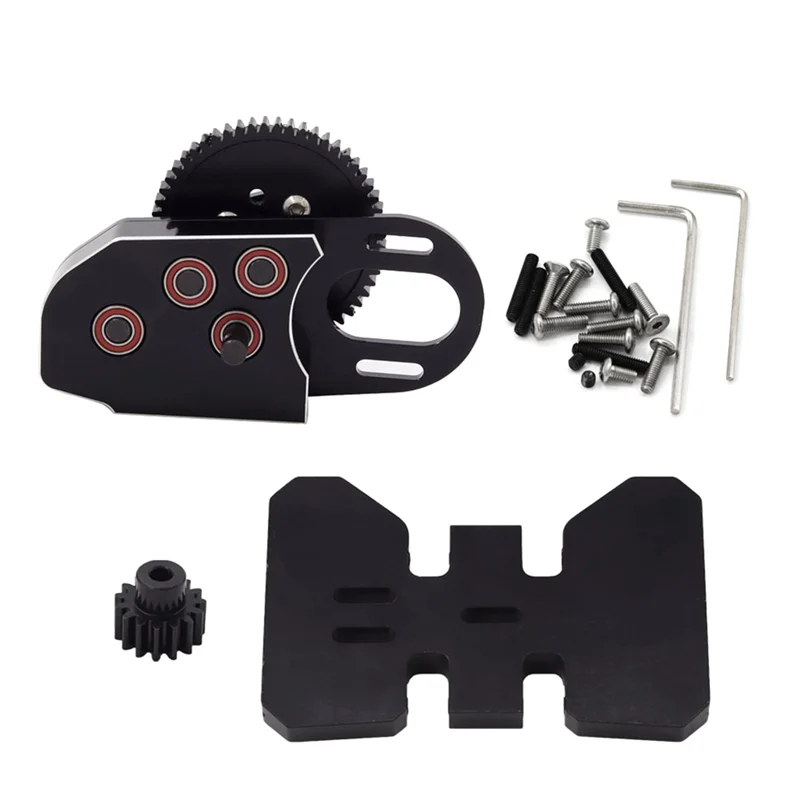 

EDT-2Low CNC Gearbox Middle Transmission Box With Overdrive Gear For LCG 1/10 RC Crawler Axial SCX10 III 90046 TRX4