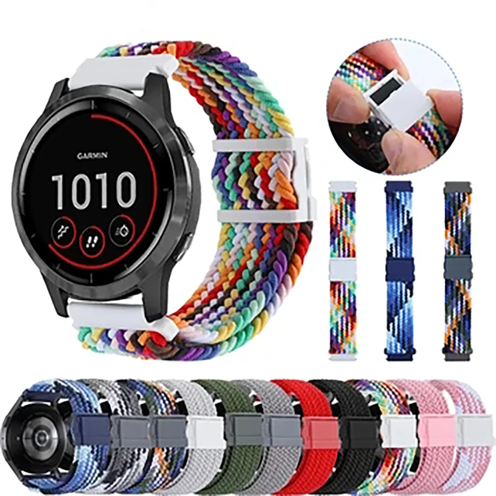 Ремешок нейлоновый 20/22 мм для смарт-часов Garmin шнур 2 Plus/шнур SQ/шнур 2/Forerunner 255 745, аксессуары, спортивный ремешок
