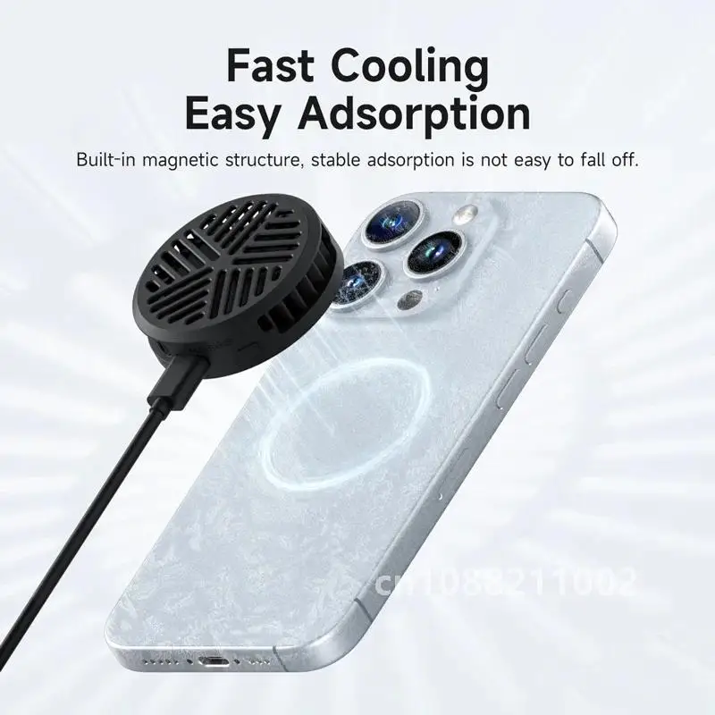 Hagibis Magnetic Cell Phone Cooler พัดลมระบายความร้อนสากลหม้อน้ําโทรศัพท์มือถือสําหรับ iPhone 16 Pro Black Shark Gaming Live Stream