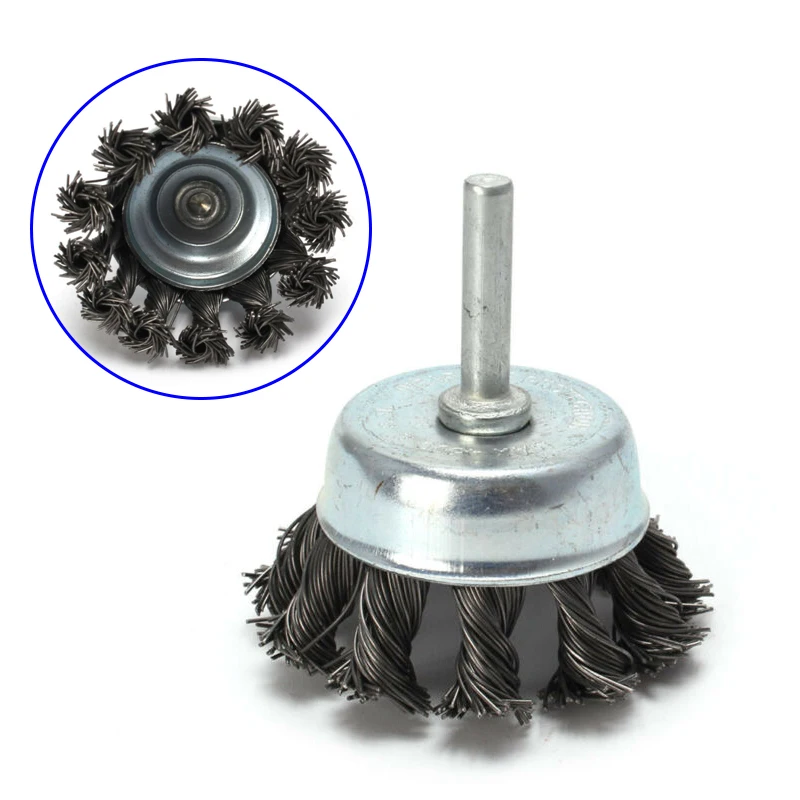 Wire Wheel Joint Knotted Cup Wire Brush Rotary Crimp Cup For Drill Angle Grinder For Die Grinder Metal Rust Removal Polishing