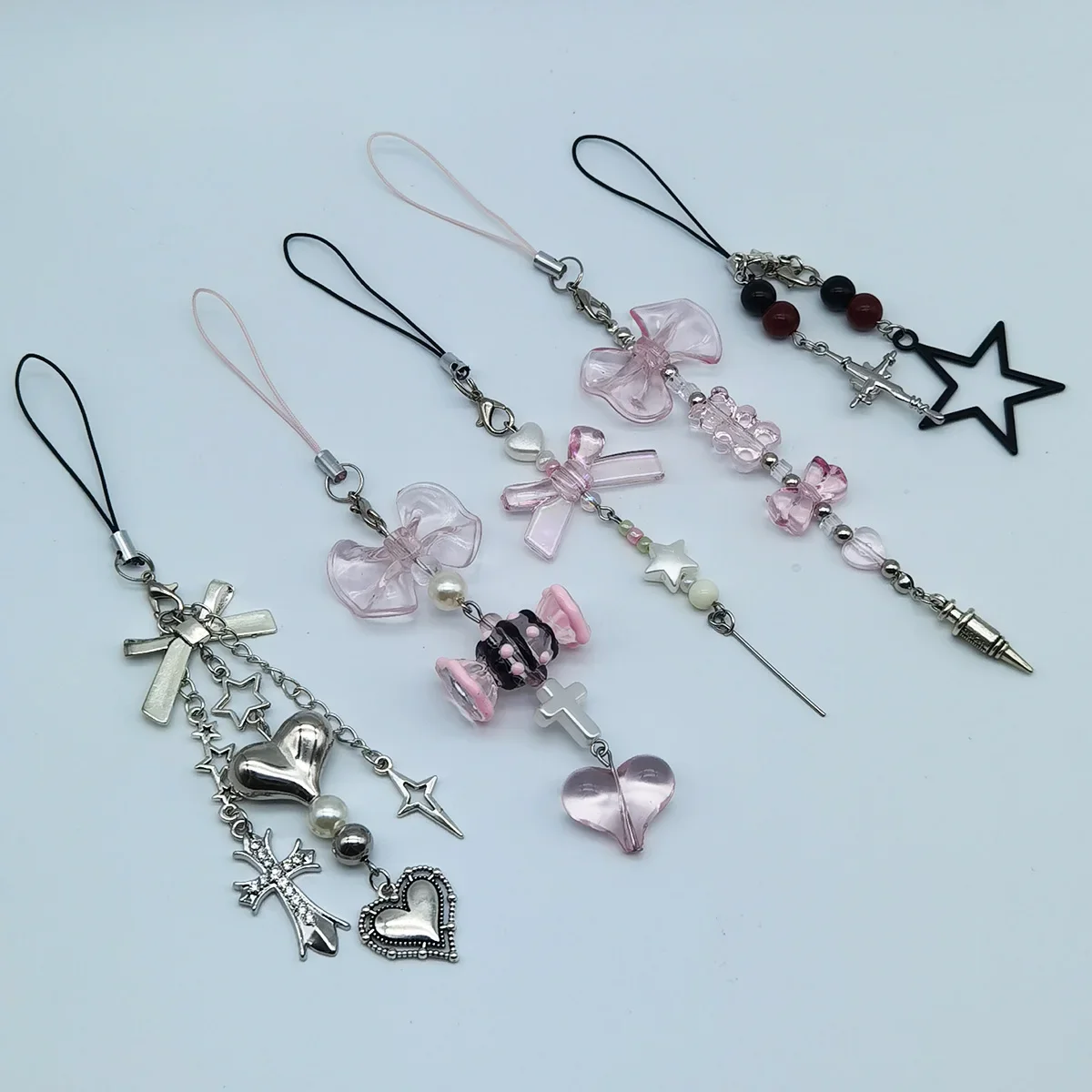 New Cool Sweet Candy Y2K Girl Phone Charms Strap Lanyard Key Chain Pendant For iPhone 11Mini Bag Camera Earphone Books Ins Cute