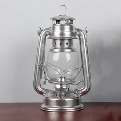 Linterna de aceite de queroseno de huracán de vidrio de hierro Vintage, luz colgante, lámpara para Loft, jardín, Patio, césped, fiesta de boda