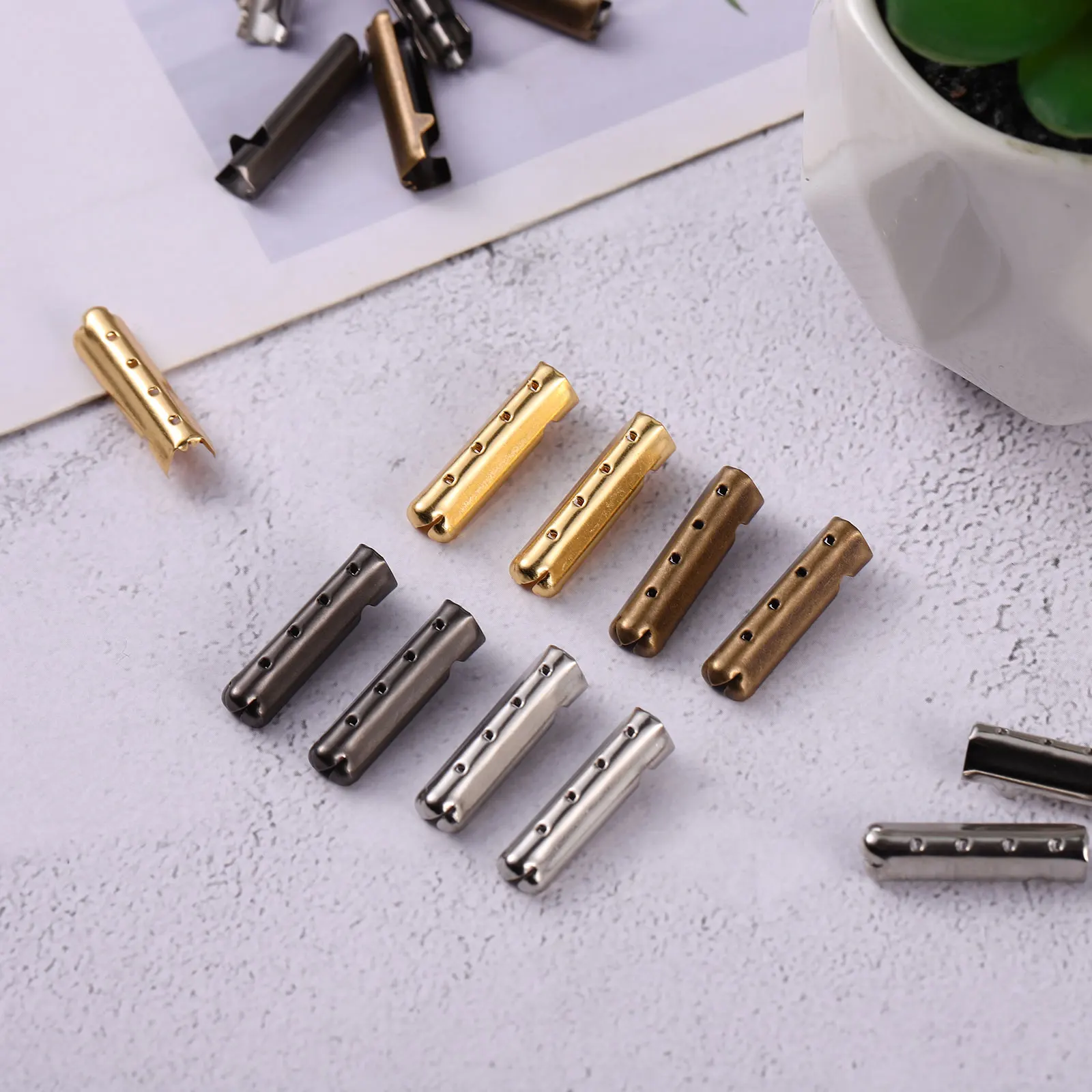 

80Pcs Copper 4Colors For Shoelaces 23mm Metal Repair Frayed Laces Enhance Shoe Lace Ends Metal Shoe Accessories