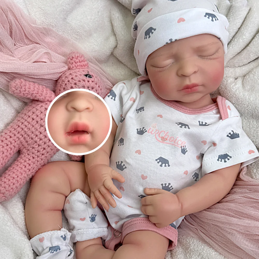 

17-дюймовая реалистичная кукла-реборн для девочек, мягкая силиконовая кукла-новорожденный, идеальный подарок для любителей кукол, художественная игрушка