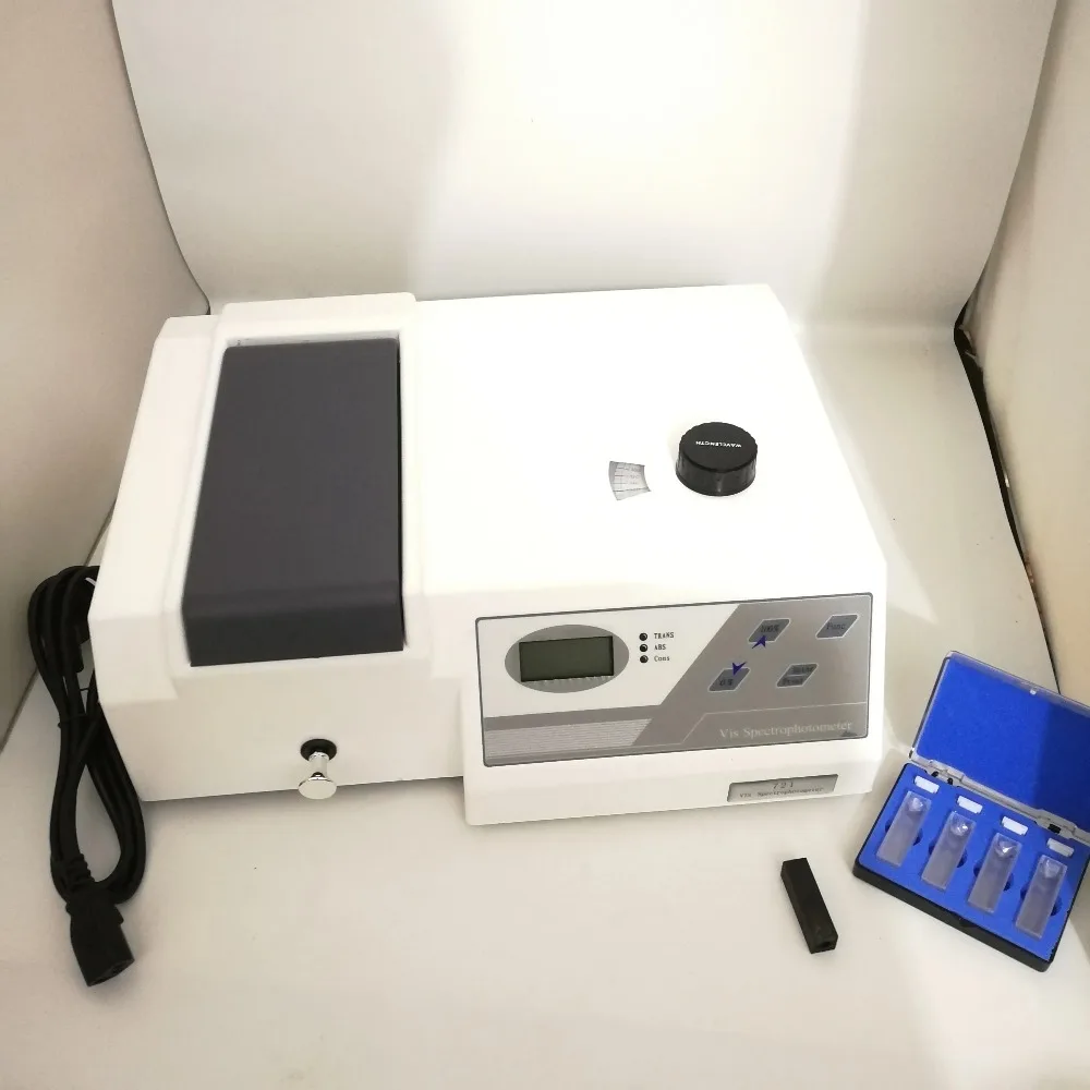 721 VIS Spectrophotometer | Lab Equipment 330-1020nm, 4nm Bandwidth, 110V/220V