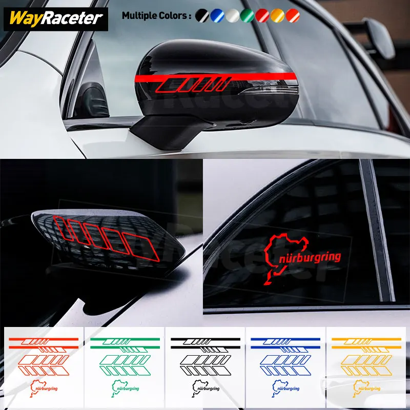 

3 Pcs/Set Rearview Mirror Stripes Vinyl Decal Rear Roof Spoiler Window Sticker For Mercedes Benz A Class W177 A35 A45 W176