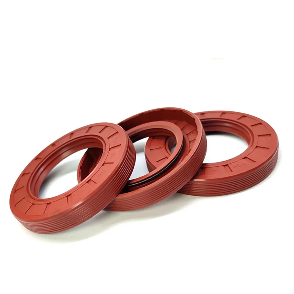 TC/TG4 External Thread Skeleton Oil Seal Brown FKM Rubber Oil Seal ID 70mm 75mm High Temperature&wear-Resistant Sealing Ring