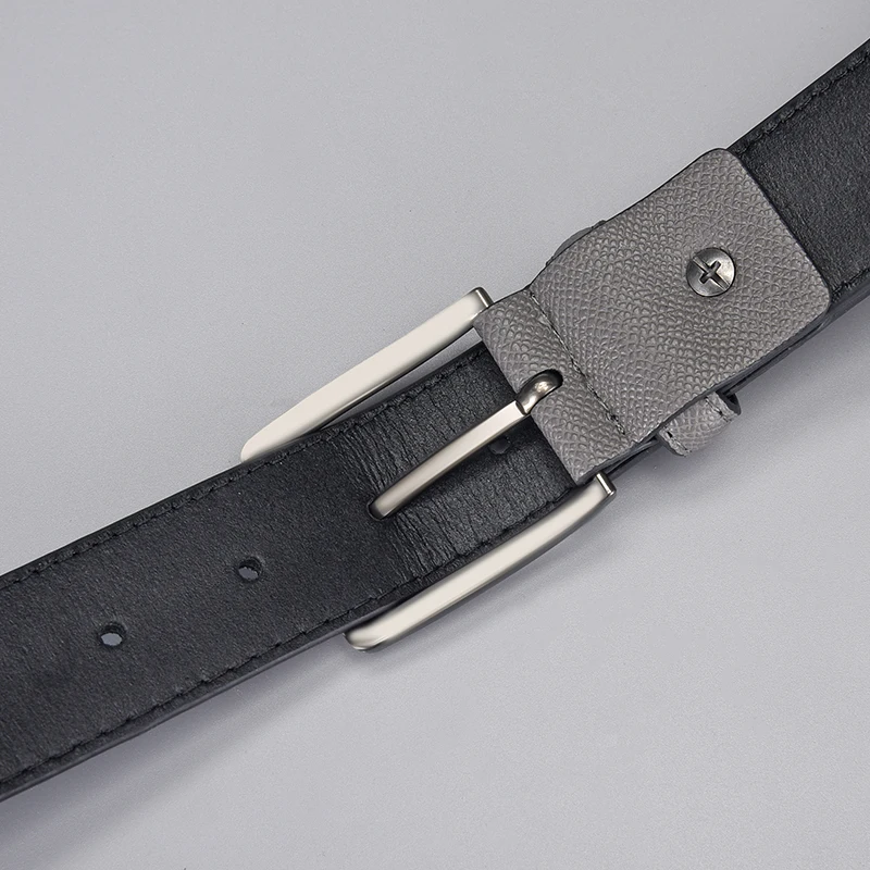 British Style Microfiber Leather Belt with Single Pin Buckle for Men Gift Box Included