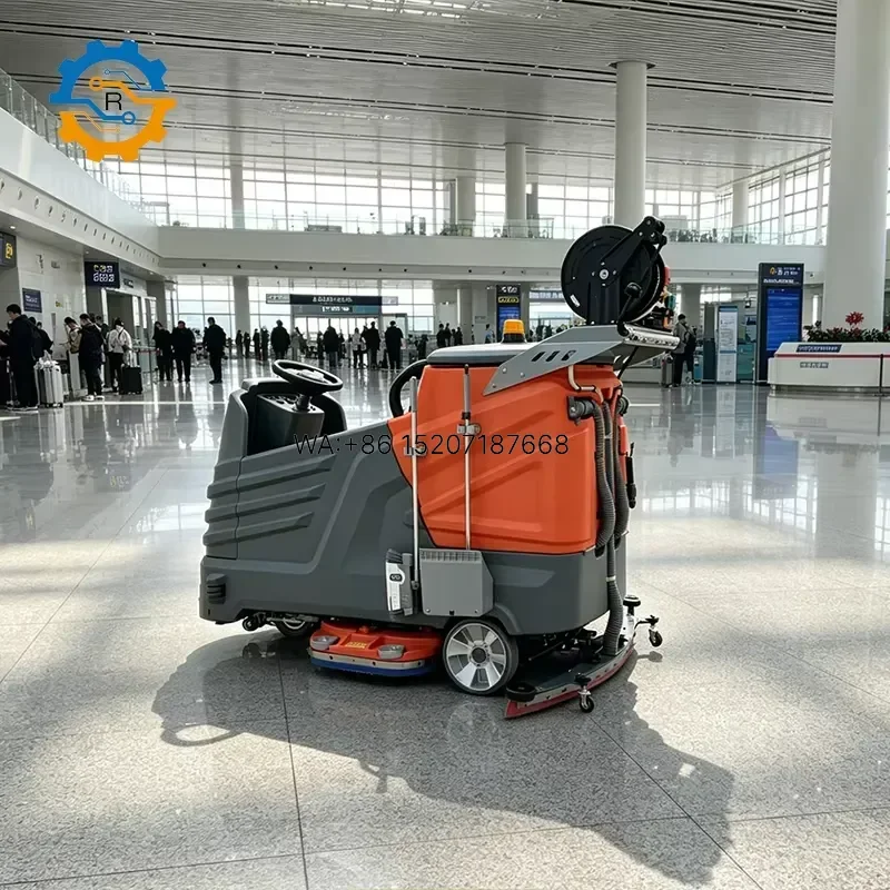 Wmwmnu for ROD Dual Brush Disc Large Solution Recovery Tank Long Runtime Touch Panel Intelligent Floor Scrubber