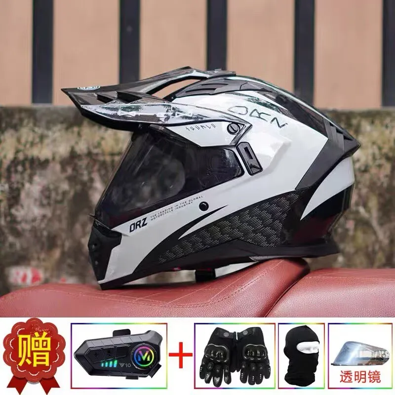 ORZ Off-Road Motorcycle Helmet with Sunshield Moto-Cross Motocross Helmet Racing Moto DOT cascos view 2