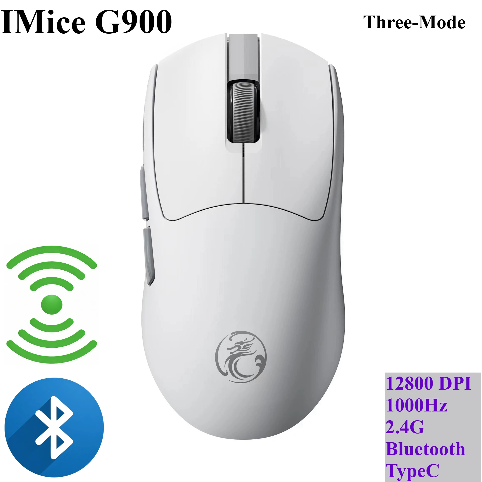G900 Imice gaming mouse wireless Bluetooth the third mock examination lightweight 1000HZ return wireless charging mouse