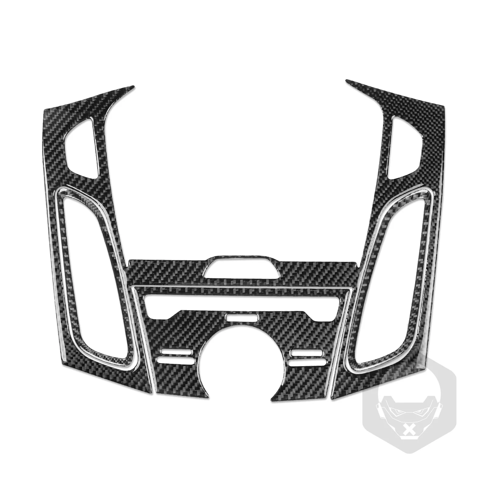 For Ford Focus SE RS ST Ecoboost 2015-2018 Real Carbon Fiber Stickers Central Navigation Radio Panel Car Accessories decorative