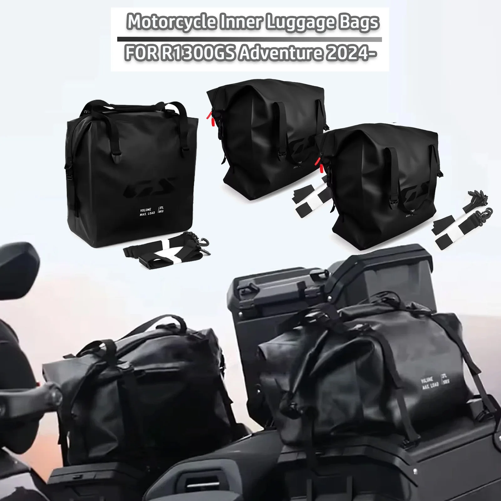 

Новые водонепроницаемые внутренние сумки для багажа для R 1300 GS ADV R1300GS Adventure 2024, алюминиевый чехол для мотоцикла, сумка-вкладыш