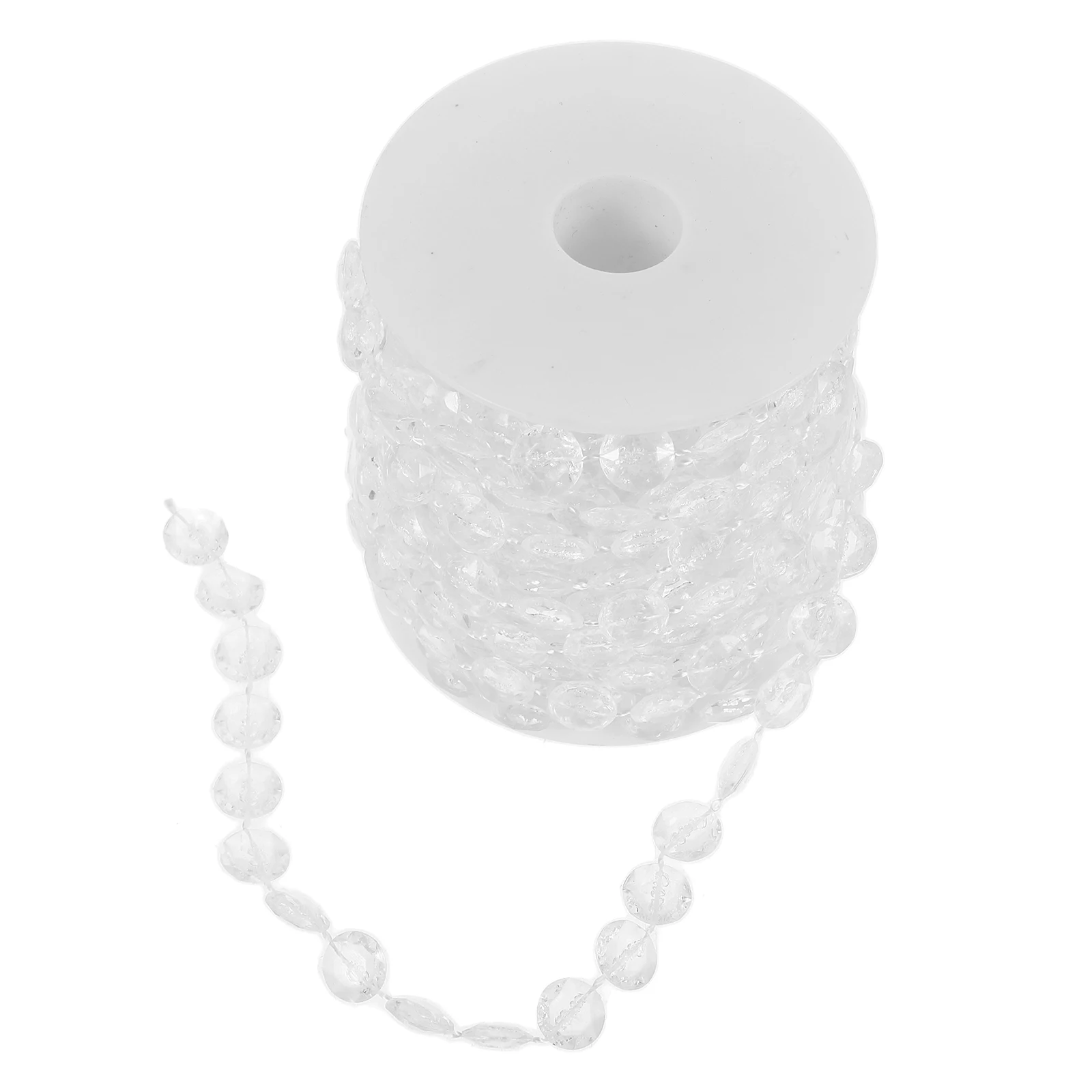Grânulos de acrílico de cristal claro guirlanda artesanato diy decoração festa de casamento festivais contas transparentes fios cortinas penduradas natal