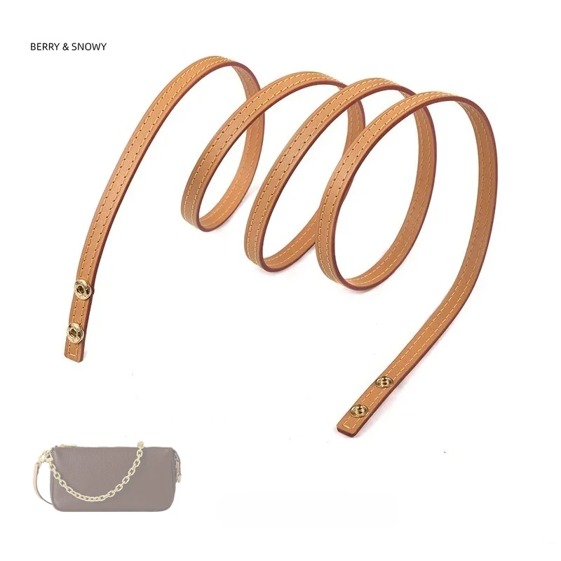 

Berry&Snowy Luxury Custom Genuine Vachetta Leather Replacement Strap for pochette bag Crossabody shoulder Straps Accessories