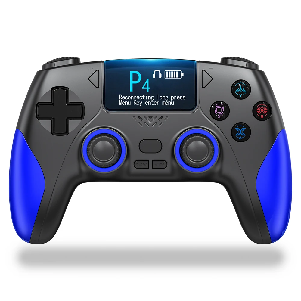 Беспроводной-игровой-контроллер-smart-screen-геймпад-для-ps4-с-настраиваемым-дисплеем-совместимый-с-ios-android-table-steam-switch