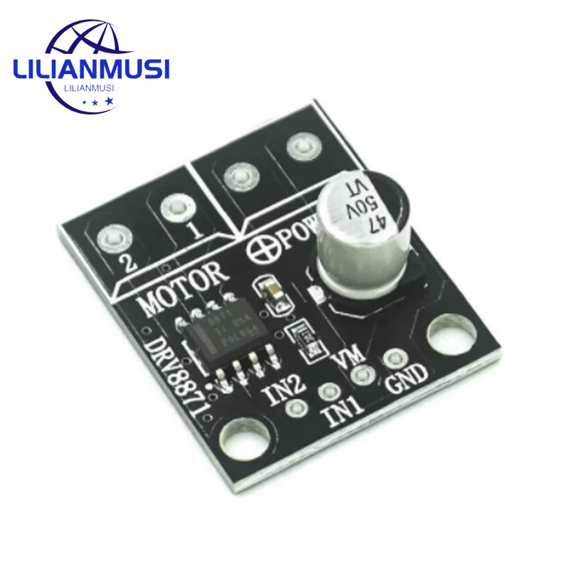 DRV8871 H-Bridge Brushed DC Motor Driver Breakout Board For Arduino PWM Control 3.6A Max Internal Current Sense 6.5V To 45V