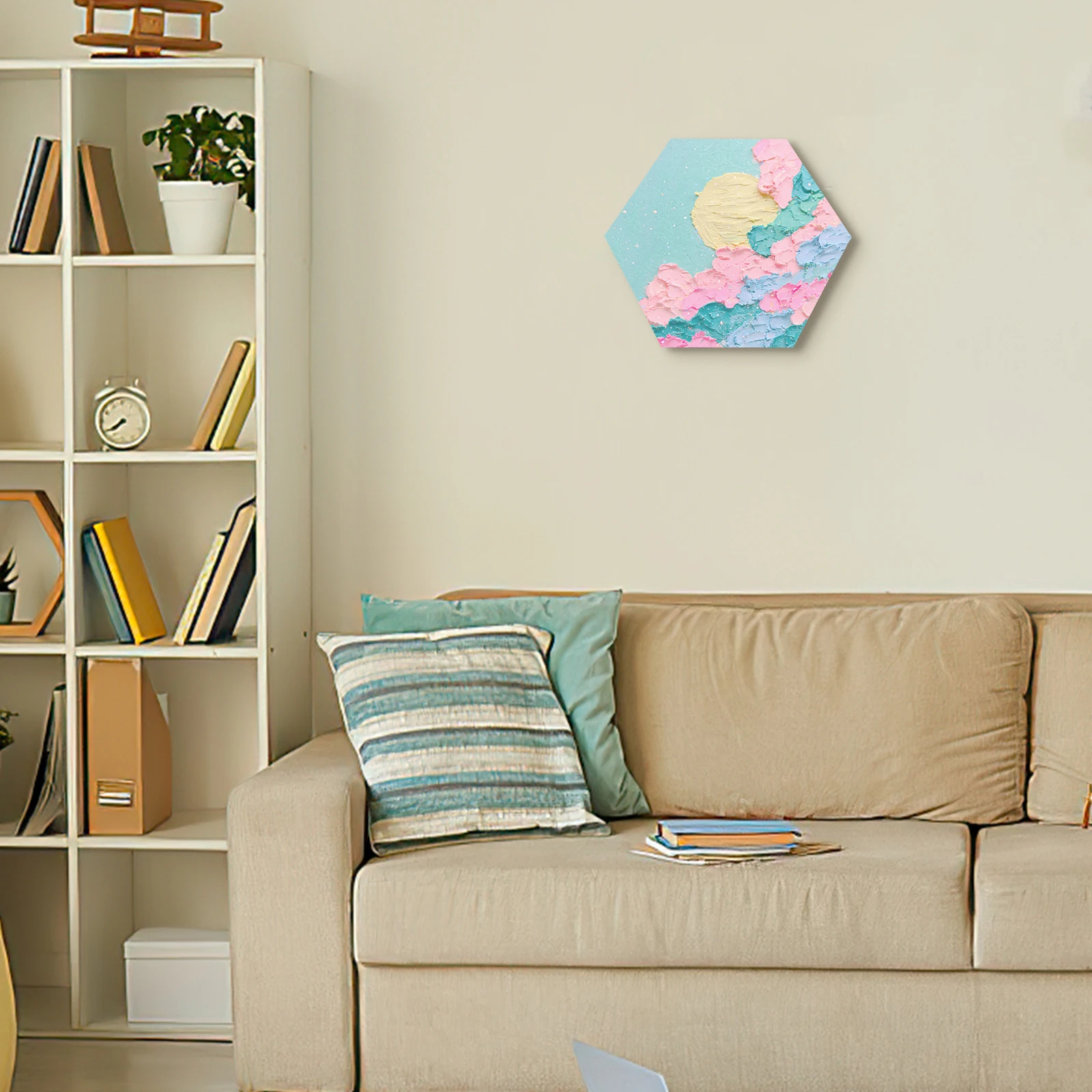 

Hexagonal Oil Canvas Frame 30cm Flax Wood Professional Art Painting Canvases Boards Blank Wooden Frames for Acrylic Oil Paint