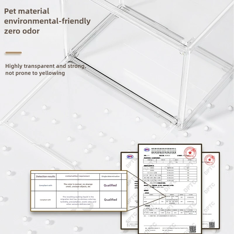 ألبوم رف الكتب الشفاف CD سطح المكتب الغبار سعة كبيرة خزانة عرض أكريليك صندوق تخزين الكتب صندوق فرز المجلات #4