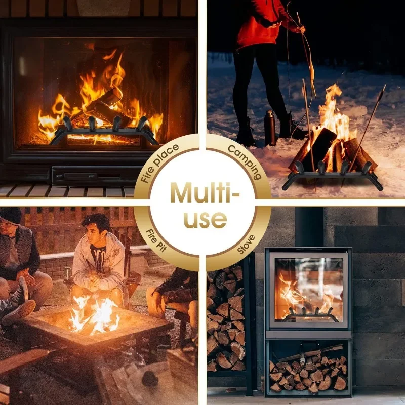 Storage and Finishing Firewood Chassis Simple Wrought Iron Fireplace Fire Rack High Temperature Resistant Wood Storage Rack