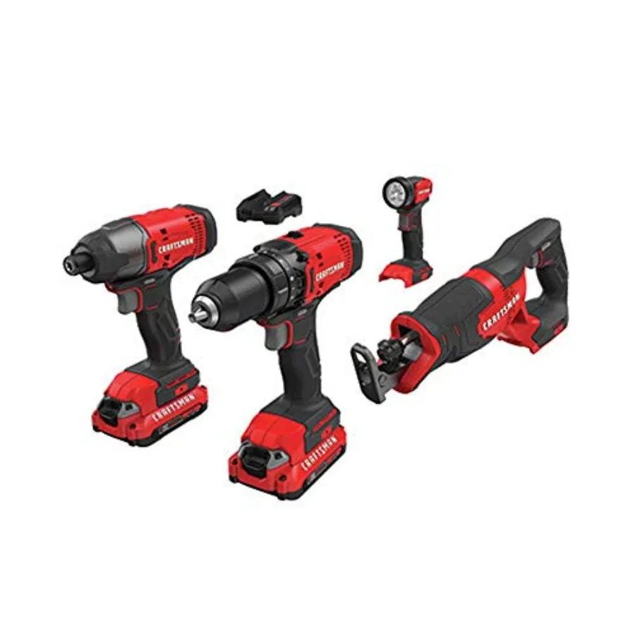 

20V LithiumIon Cordless 4Tool Combo Kit 2 Ah (Renewed) for Home Improvement Construction and DIY Projects High Performance Long