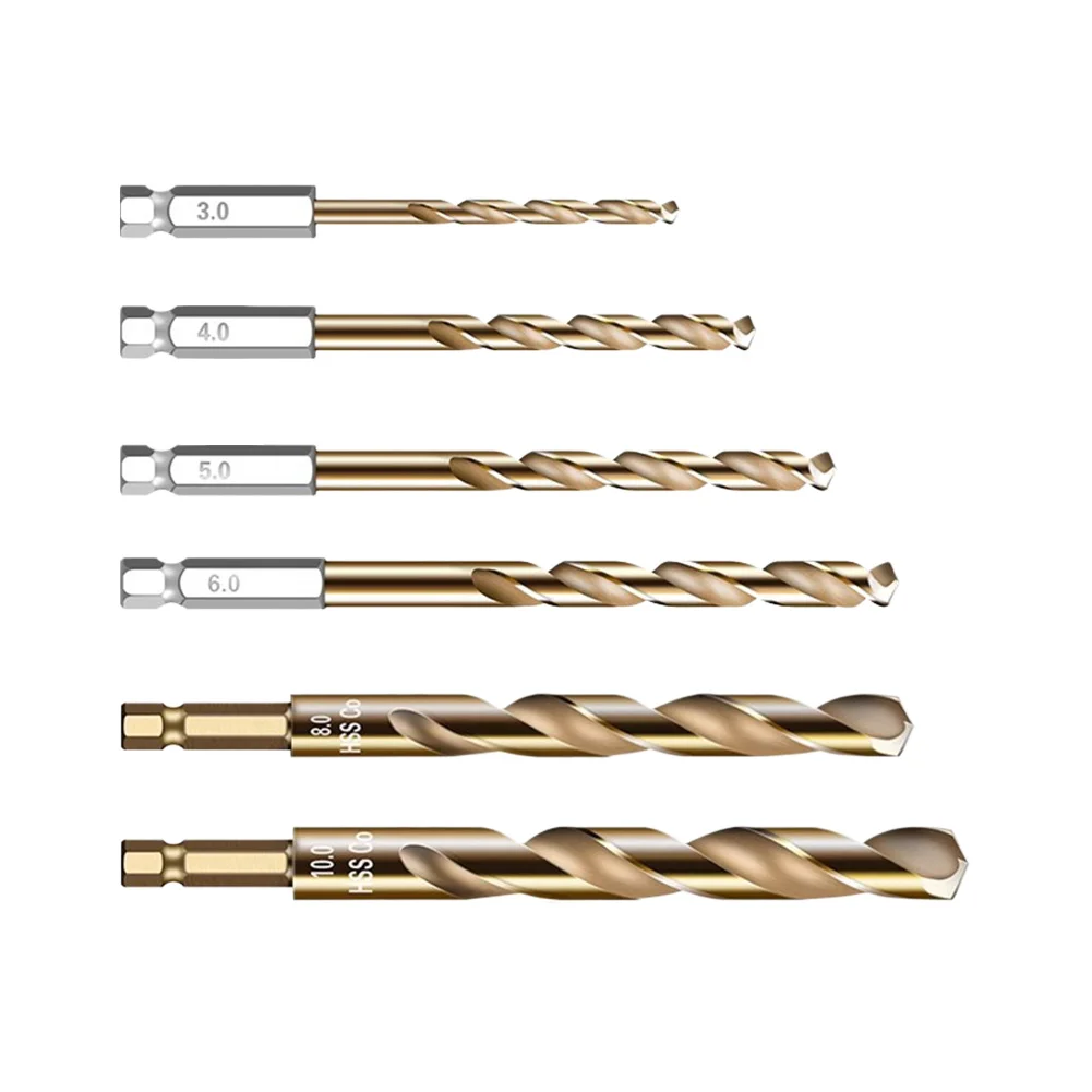 

Аккумуляторные отвертки Набор сверл HSS 1 4-дюймовый шестигранный хвостовик Набор из 6 предметов Сверла для быстрой проникновения для аккумуляторных дрелей