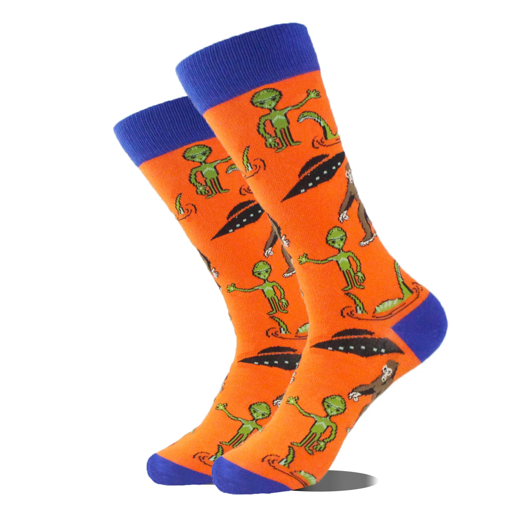1 paar dierennieuwigheid sokken met buitenaardse dinosaurus mopshond panda flamingo cactus en skateboard print voor mannen vrouwen unisex EU 37-44