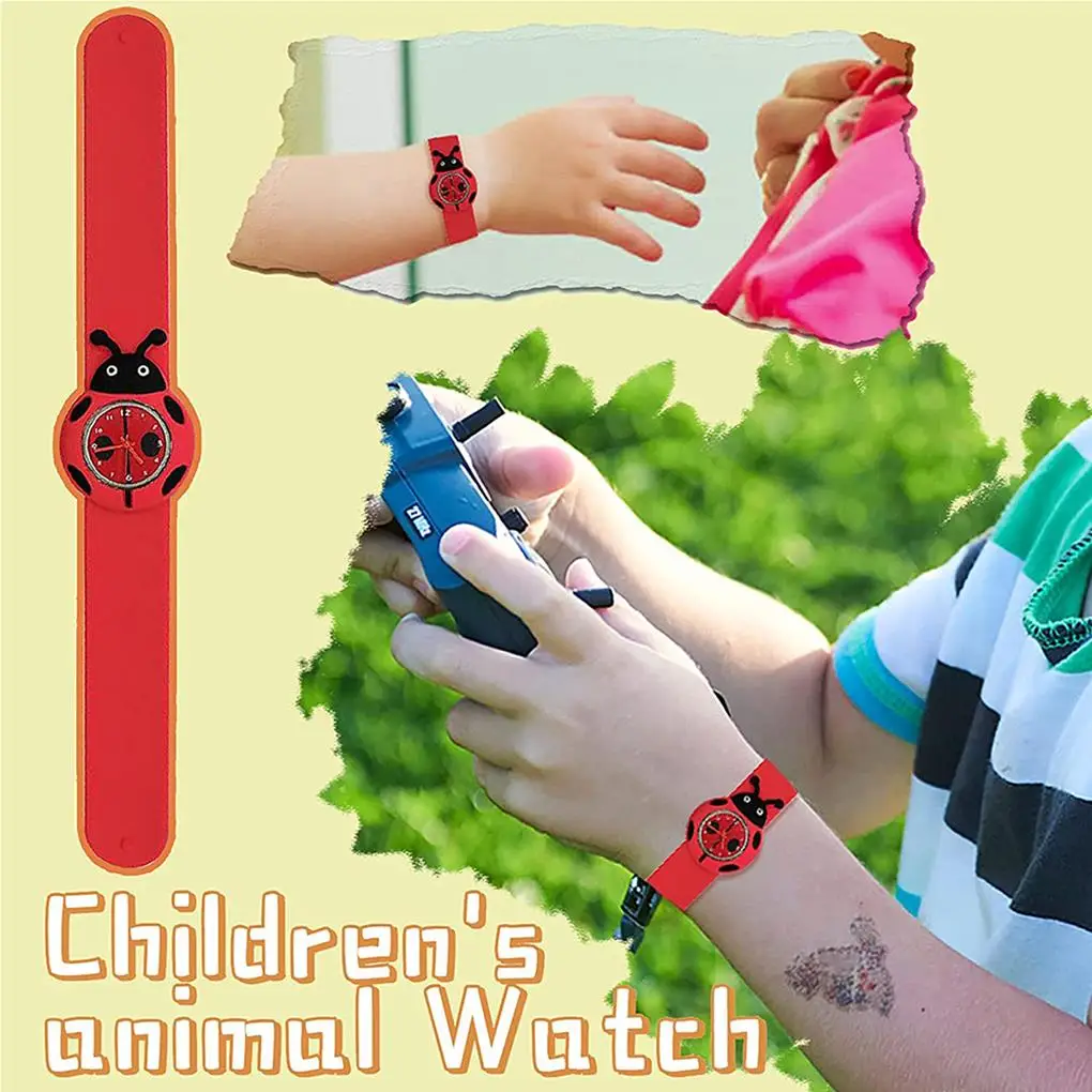 Kids Slap Watch Cartoon 3D Animal Sport Watches Baby Learn Time Toy Boys Girls Silicone Quartz for Birthday Gift