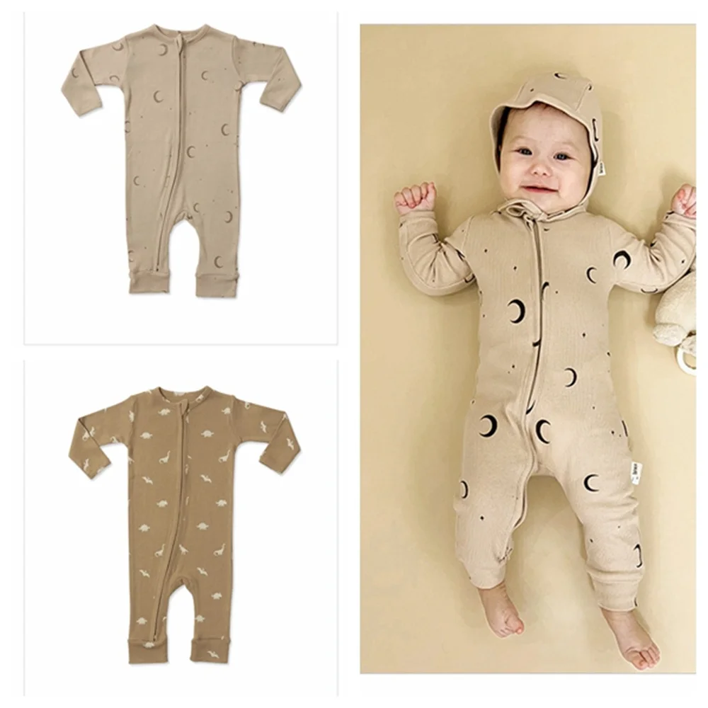 

Casual Fashion Baby Boys Girls Romper Onesie Spring/Autumn Cotton Baby Jumpsuit Long Sleeved Climbing Clothes Outside Ear