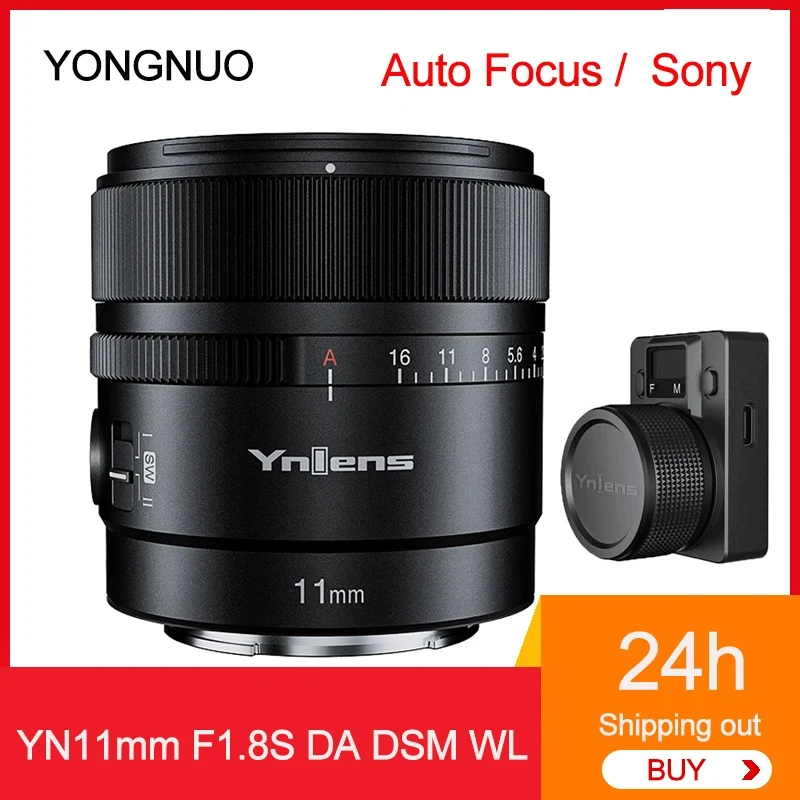 YONGNUO YN11mm F1.8S DA DSM WL Auto Focus Camera Lens Ultra Wide Angle Focus APS-C Lens For Sony E Mount With Remote Control