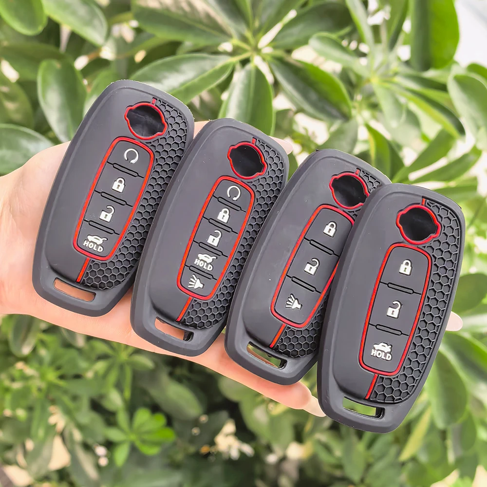 

Soft Silicone Car Key Case 3/4/5 Buttons For Nissan Rouge Kicks Pathfinder j12 Ariya Altima Rogue Qashqai Bluebird Sylphy