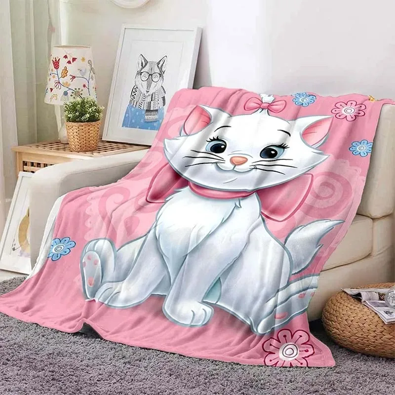 Mary Cat Flanell Decke, Disney Print Klimaanlage Plüsch Komfort warme Decke, Reisebüro Sofa Decke