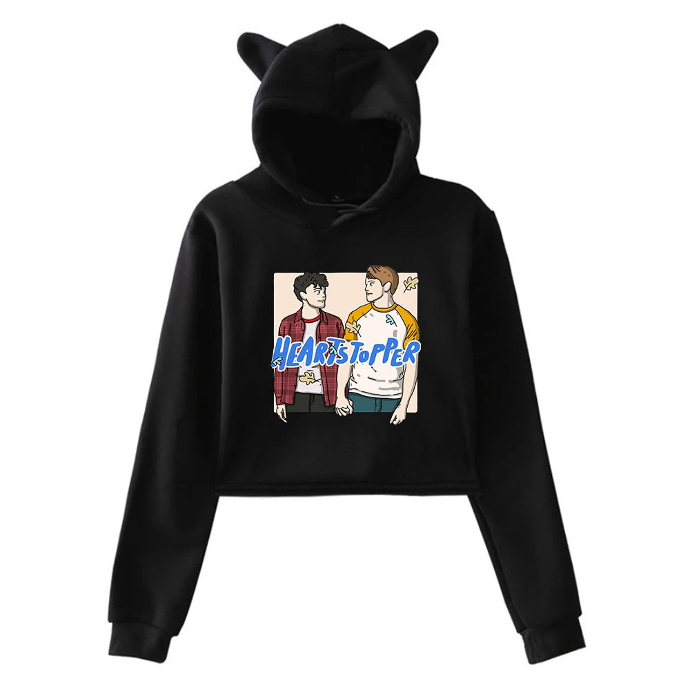 

Charlie and Nick Season 2 Pullover Kit Connor Merch Cat Ears Hoodie Long Sleeve Sweatshirts Female Cropped Top Women's Clothes