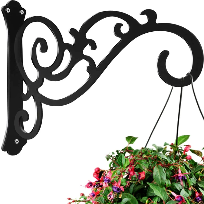 2Pcs Hanging Planter Brackets 12-Inch ,Outdoor Hanging Brackets Wall Hook Heavy Duty Planter Brackets-A84M