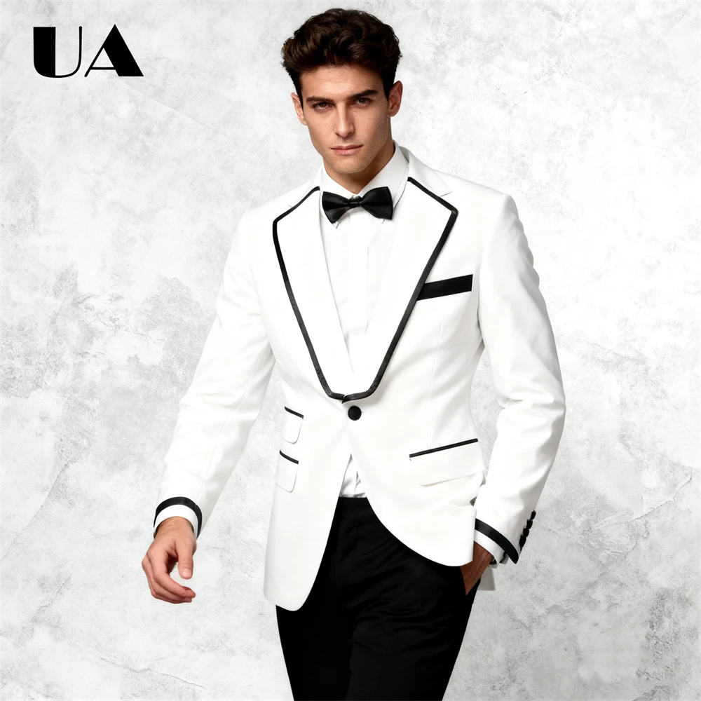 

Casual Smart Mens Suit Jacket One Buttno Tailored Fit Peak Laple Business Evening Suit Blazer, Dating Dinner Prom Suits