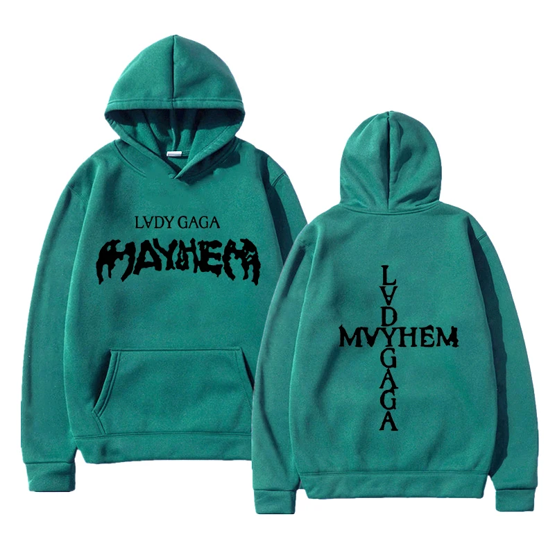 Lady Gaga Mayhem Hoodie Women/Men Aesthetic Retro Letter Print Hoodies Unisex Autumn Winter Hip Hop Vintage Pullover Sweatshirts