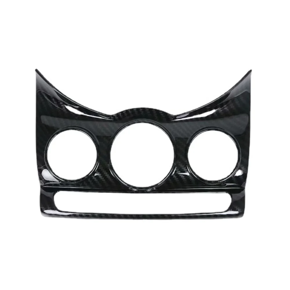 

Switches AC Center Switch Trim Car Accessories Frame Cover 1 PCS Carbon Fiber Black Air Conditioning Center Switch Trim